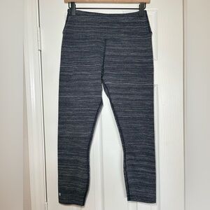 NOBULL Knit Tights Leggings Heathered Navy Gray Women’s Size M 23”‎ Inseam